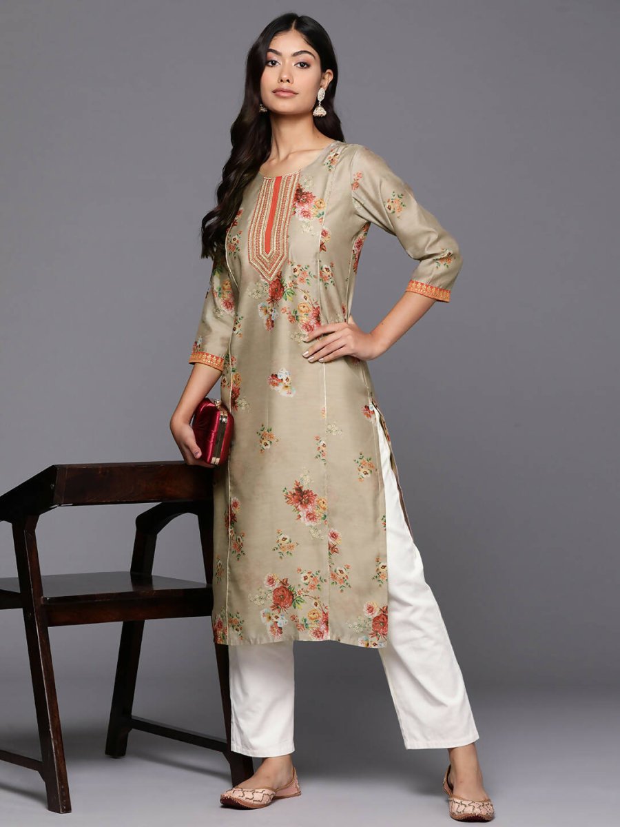Ahalyaa Women's Traditional wear Kurta - Tan - Distacart