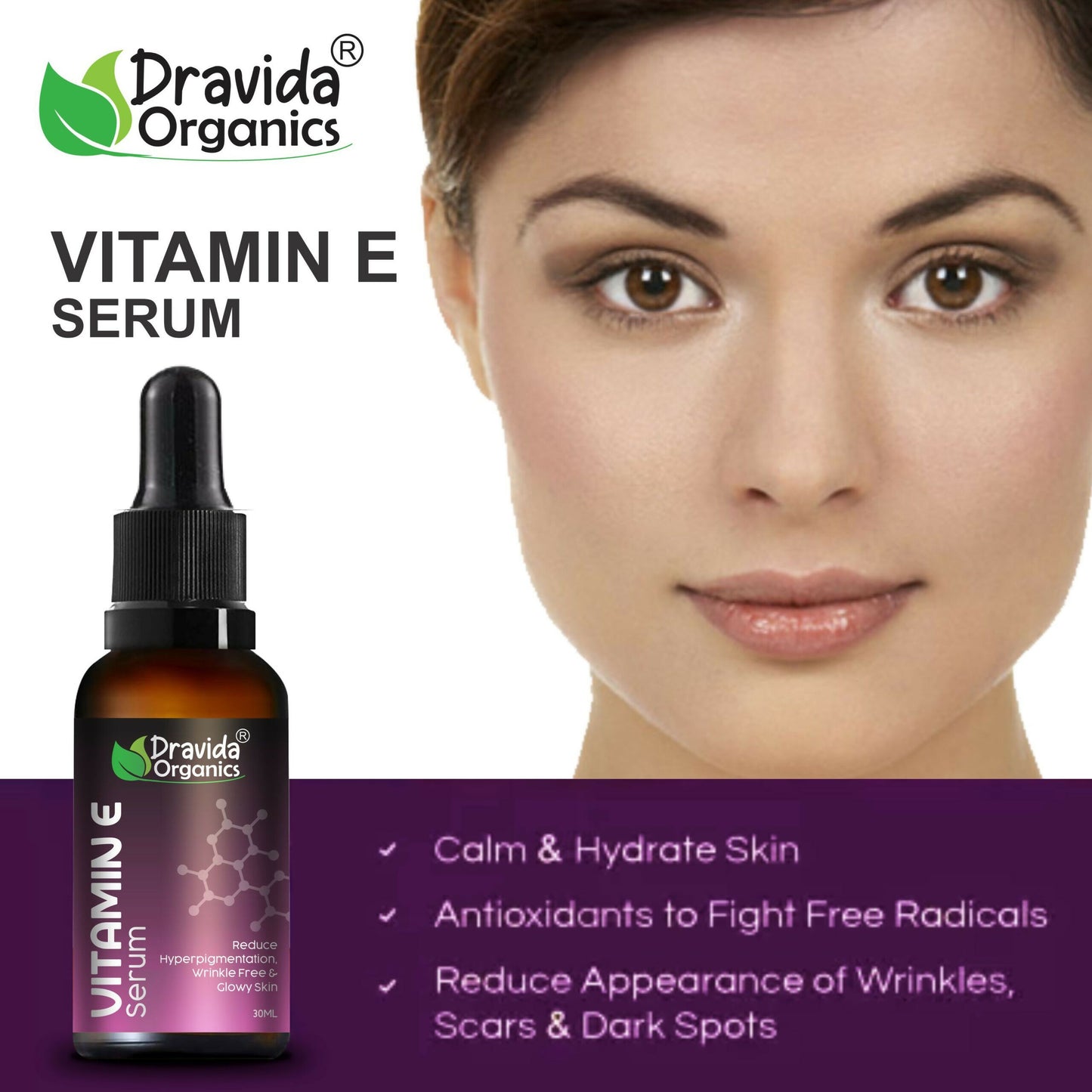 Dravida Organics Vitamin E Face Serum - Dista