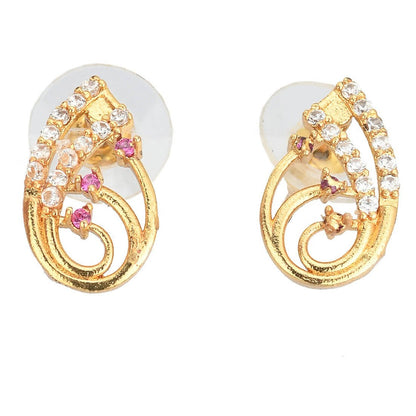 AanyaCentric Gold Plated Mangalsutra with Pendant, 2 Pair Earrings - Distacart