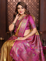 Thumbnail for Aastha Fashion Yellow Tissue Silk Weaving Saree - Distacart
