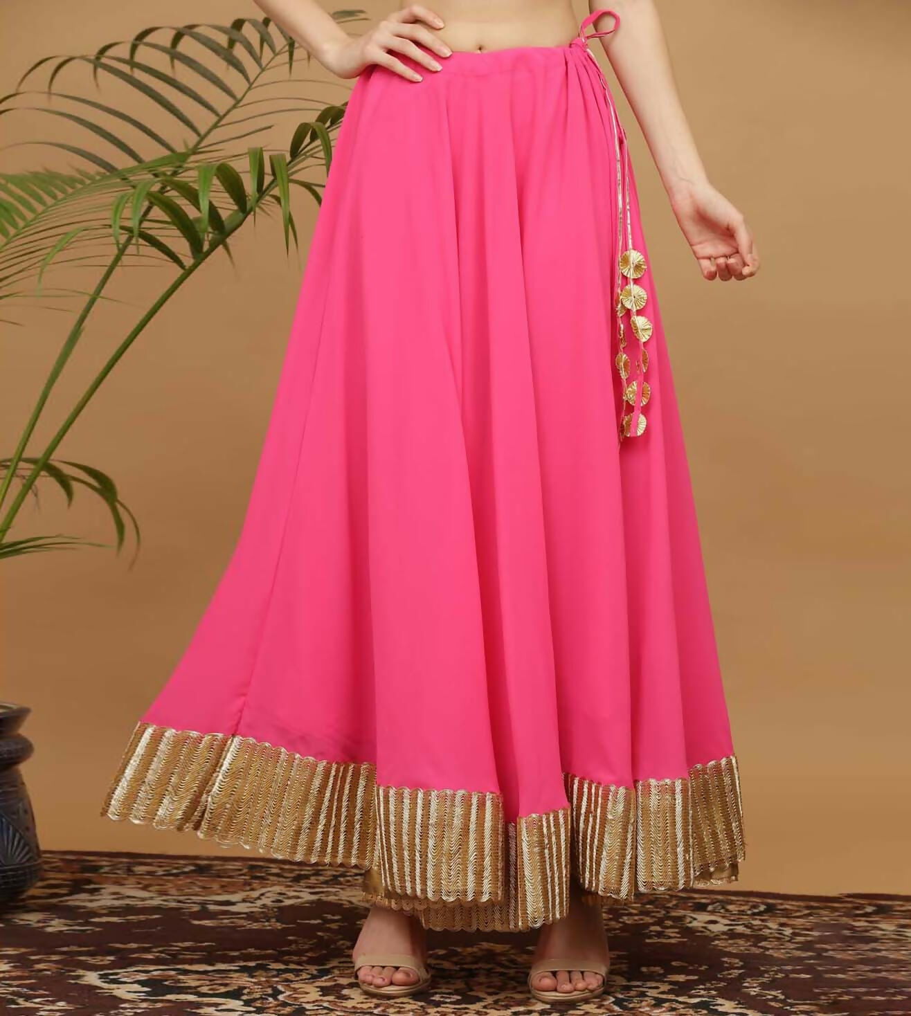 Joban Fashion Pink Georgette Lehenga Set