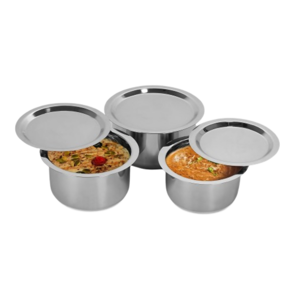 Sumeet Stainless Steel Tope/Patila Cookware Set with Lid - Dista