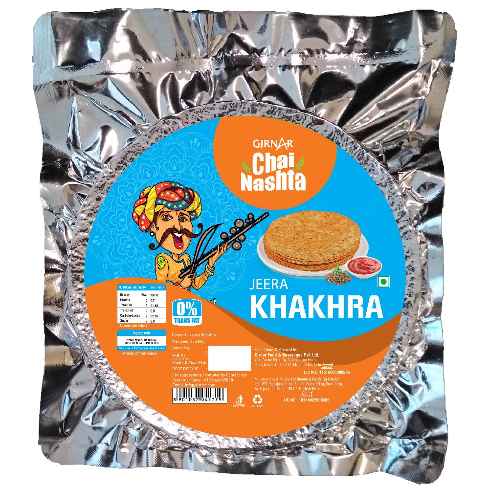 Girnar Chai Nashta - Jeera Khakhra - Distacart