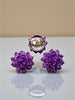 Inhanns Rangmani Crystal Duo – Adjustable Ring + Statement Earrings Set - Purple - Distacart