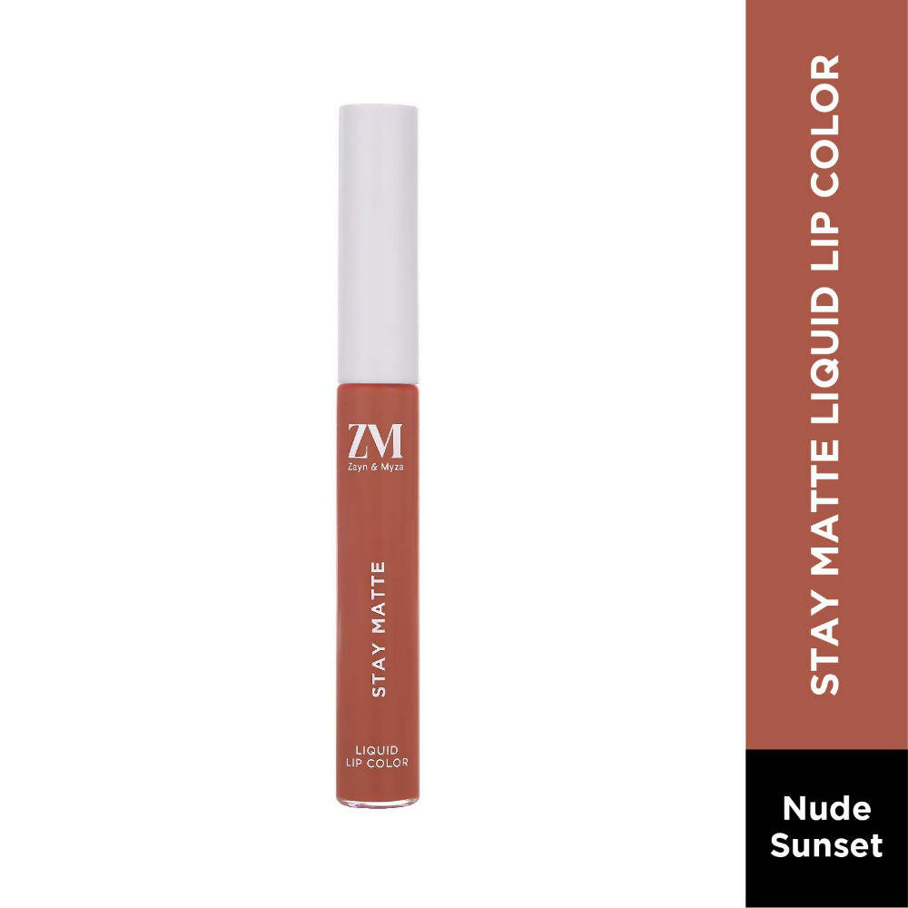Zayn & Myza Stay Matte Liquid Lip Color - 11 Nude Sunset - Distacart