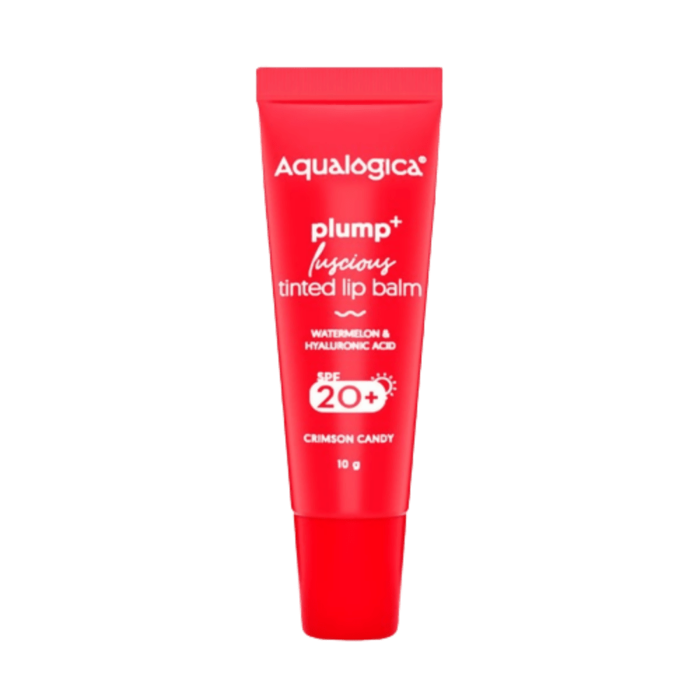Aqualogica Crimson Candy Plump+ Luscious Tinted Lip Balm with Watermelon and Hyaluronic Acid - Distacart