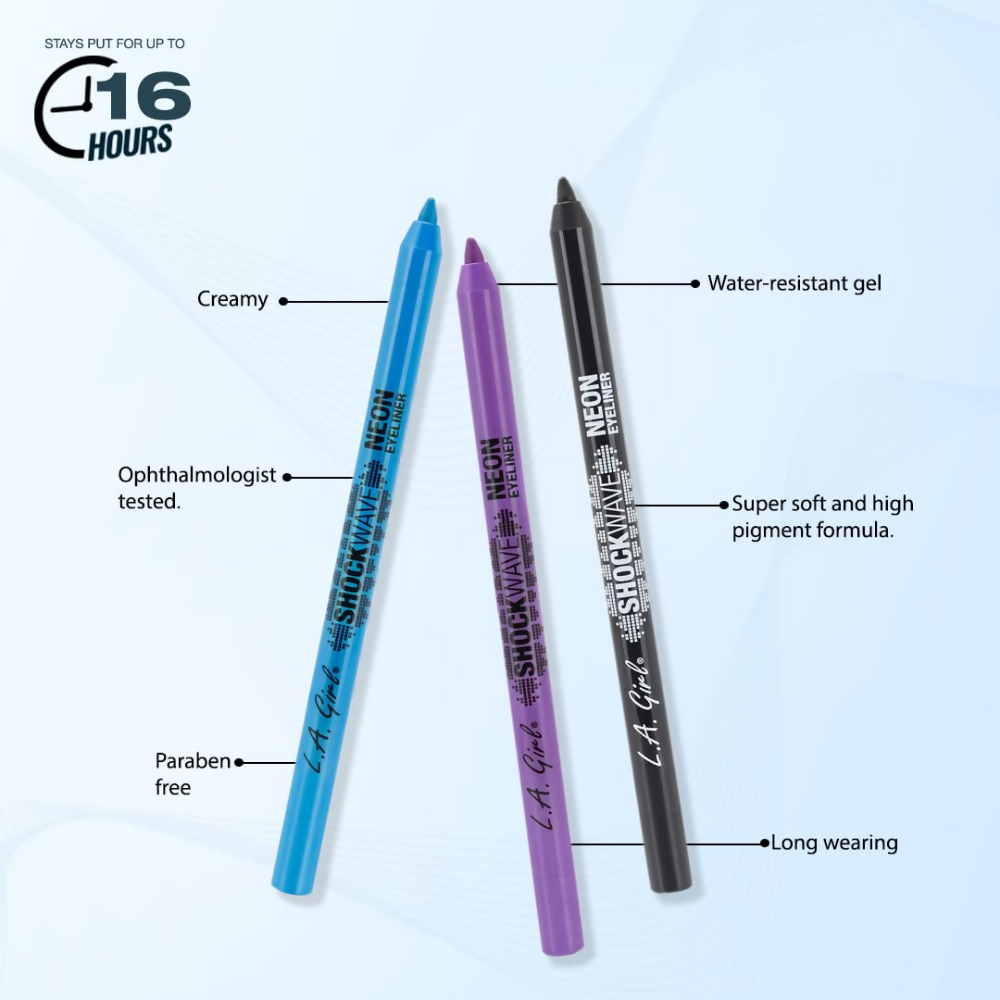 L.A Girl Shockwave Neon Eye Liner - Blackout Black - Dista