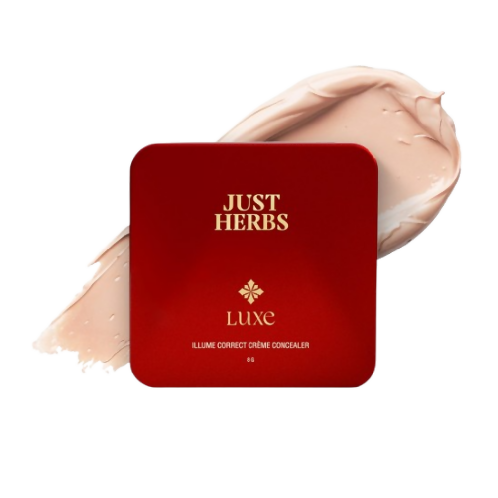 Just Herbs Luxe Illume Correct Créme Concealer Covers Dark Circles (100 Porcelain) - Distacart