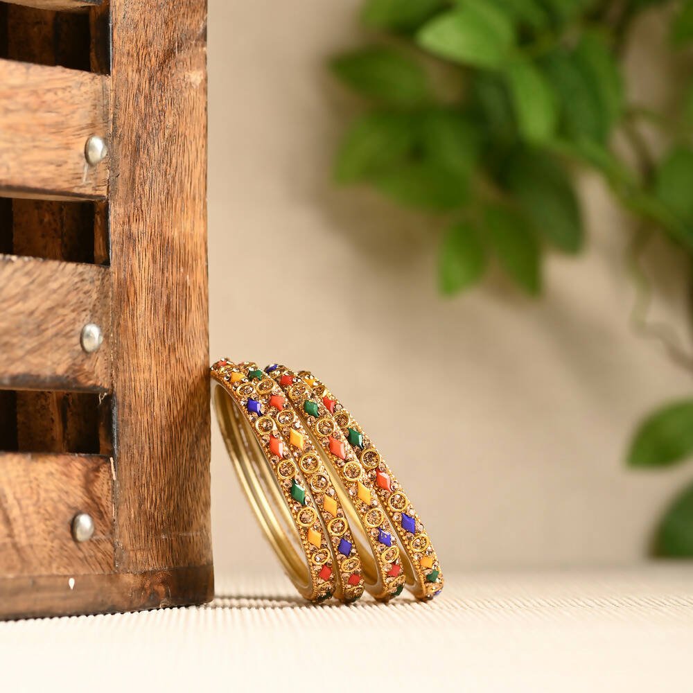 Afast Elegant Bridal & Wedding Party Fashion Bangle/Kada Set, Multi, Glass, Pack Of 8 Model No- A31 - Distacart