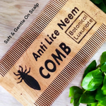 Thumbnail for Botanical Luxuriate 100% Neem Wood Lice & Nits Comb - Dista