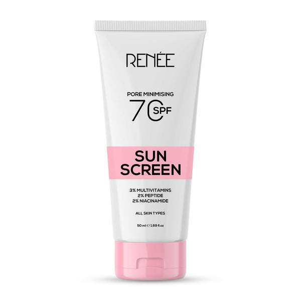 Renee Pore Minimizing Sunscreen SPF 70 With 2% Niacinamide, 2% Peptide & 3% Multivitamins - Distacart