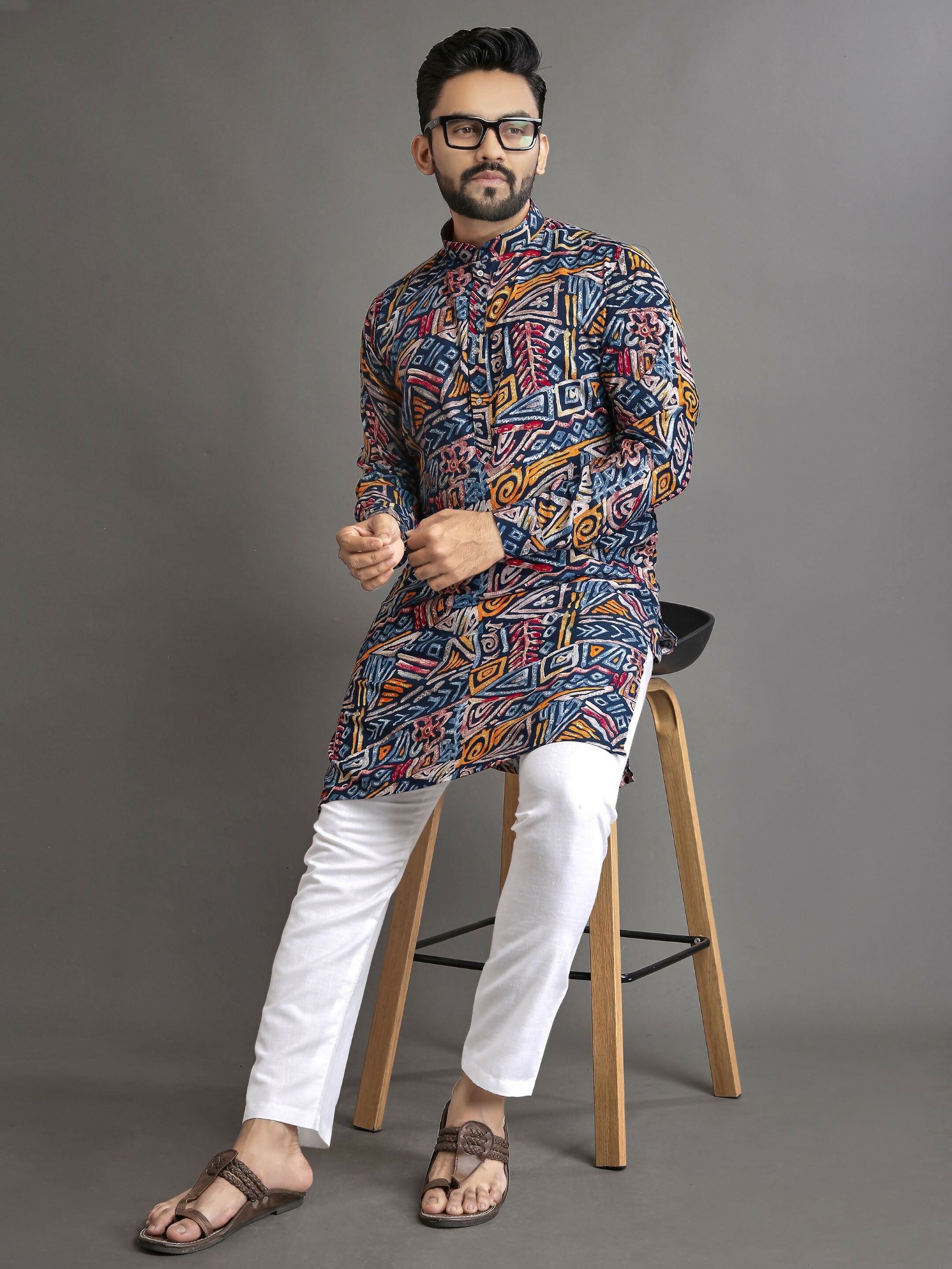 Anaita Multicolor Printed Cotton Straight Kurta - Distacart
