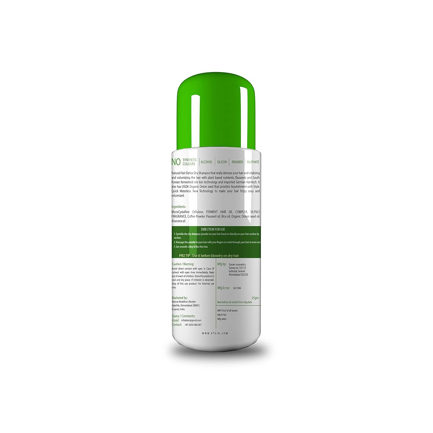 Ktein Natural Detox Dry Shampoo - Distacart