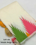 Thumbnail for Preksha Creation Banarasi Women White Saree With Zari Work - Distacart