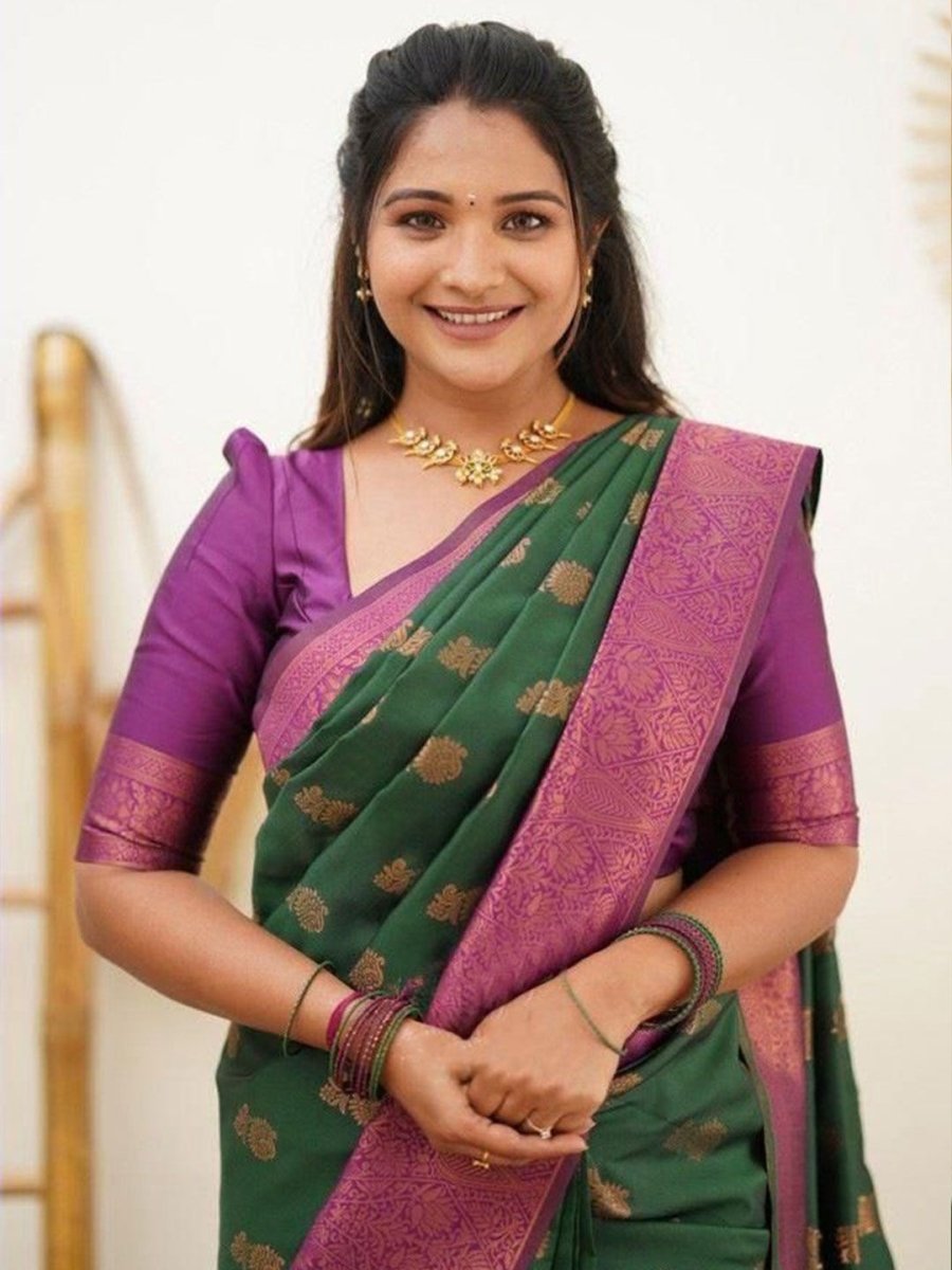 Anouk Woven Design Zari Banarasi Saree