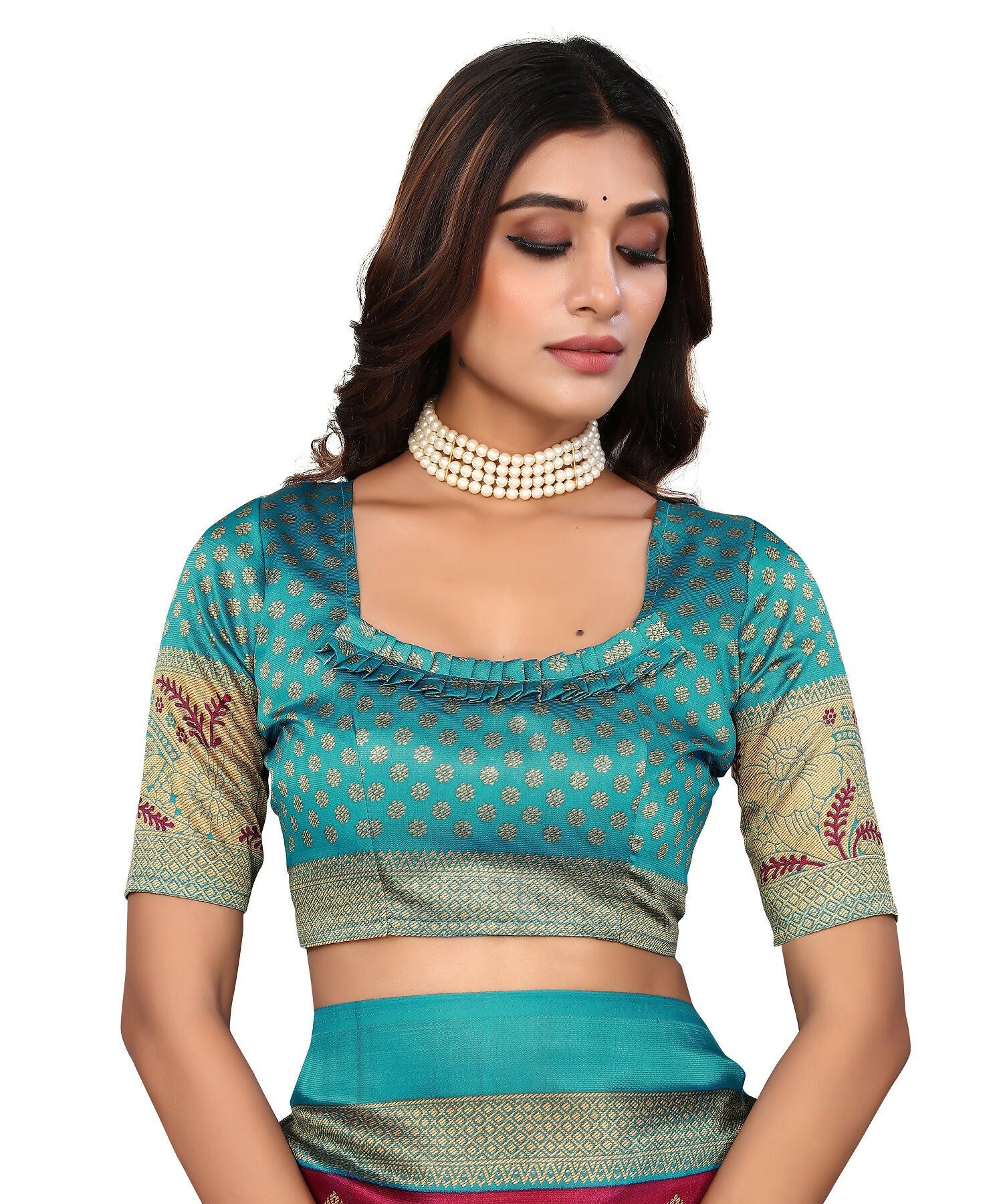 Vamika Purple Printed Art Silk Saree - Distacart
