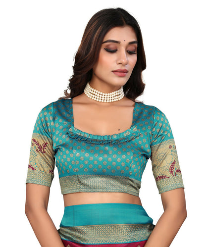 Vamika Purple Printed Art Silk Saree - Distacart