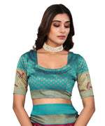 Thumbnail for Vamika Purple Printed Art Silk Saree - Distacart