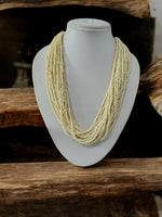 Thumbnail for Inhanns Handmade Beaded Multilayer Necklace, 20 Layers - Cream - Distacart