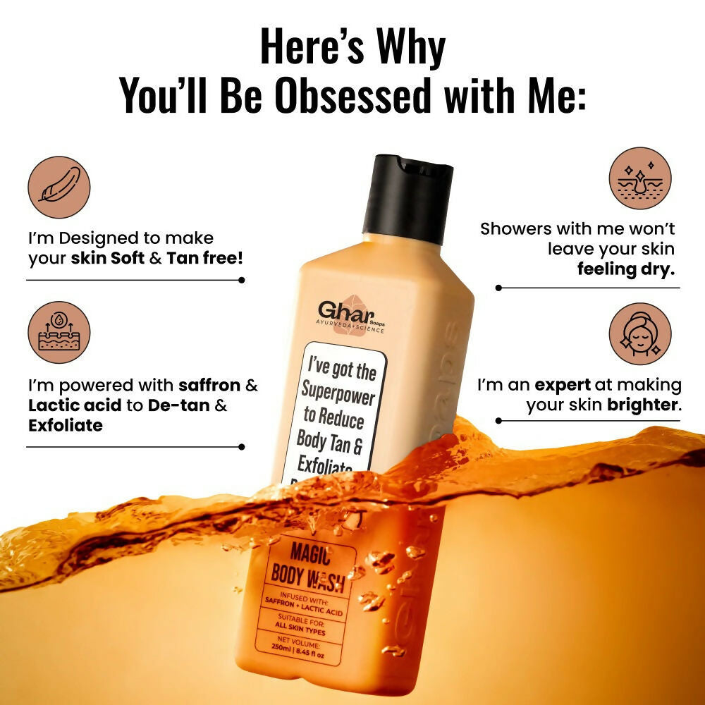 Ghar Soaps Magic De-Tan Body Wash For Tan Removal - Distacart