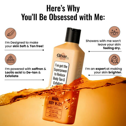 Ghar Soaps Magic De-Tan Body Wash For Tan Removal - Distacart