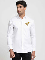 Thumbnail for Origami Bird Embroidery Shirt by Hilo Design