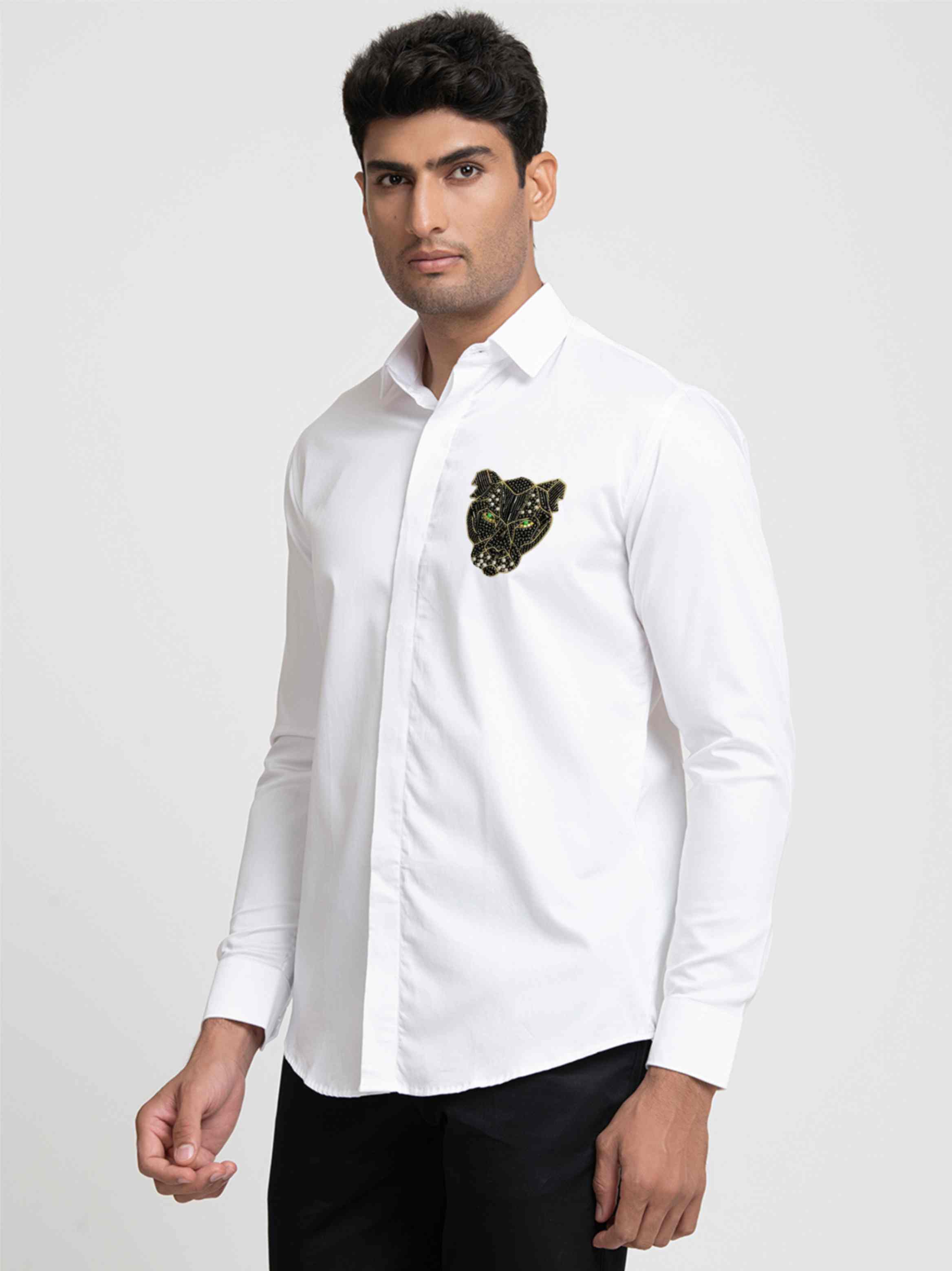 Panther Embroidery Shirt by Hilo Design
