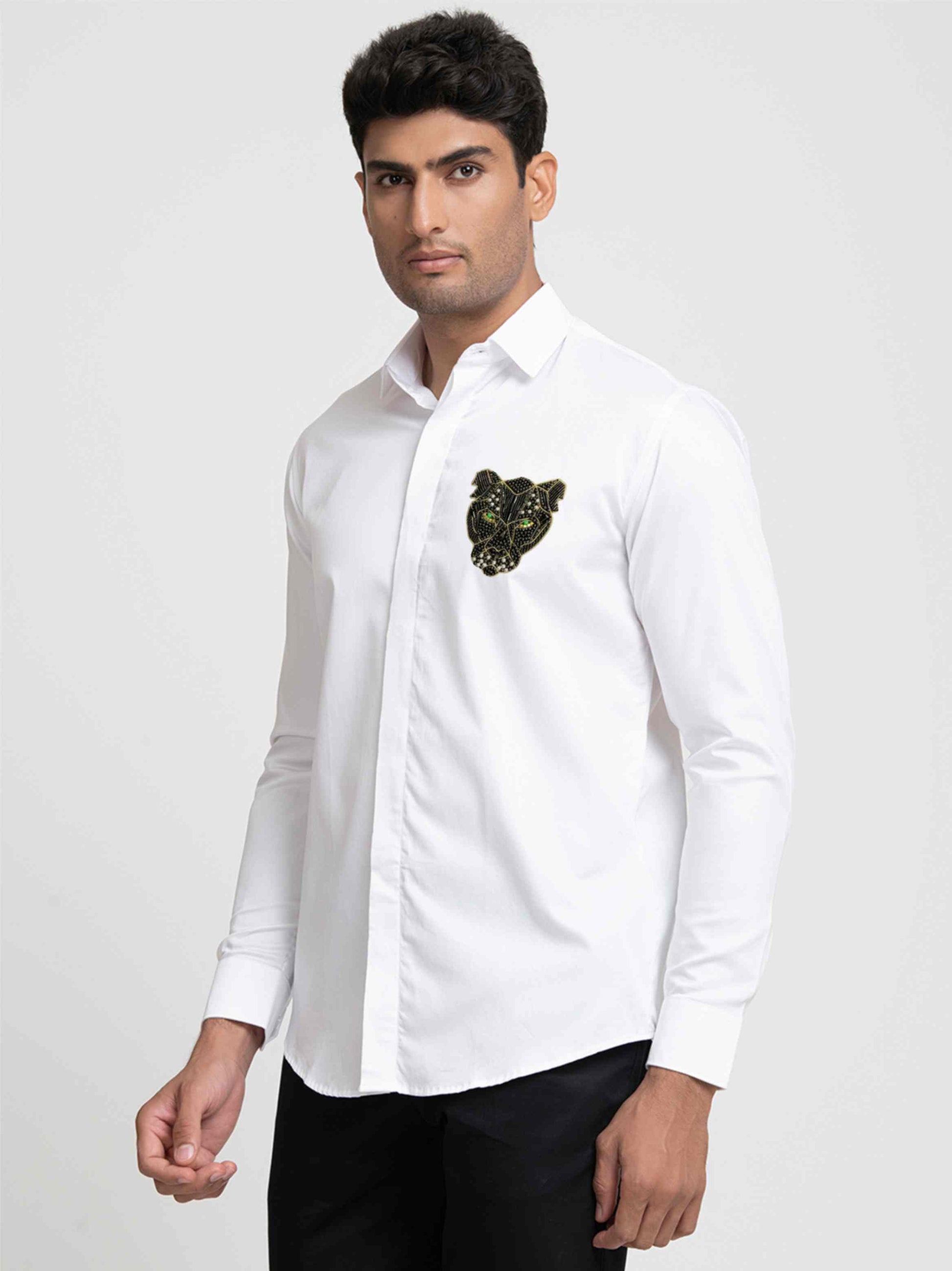 Panther Embroidery Shirt by Hilo Design - Distacart