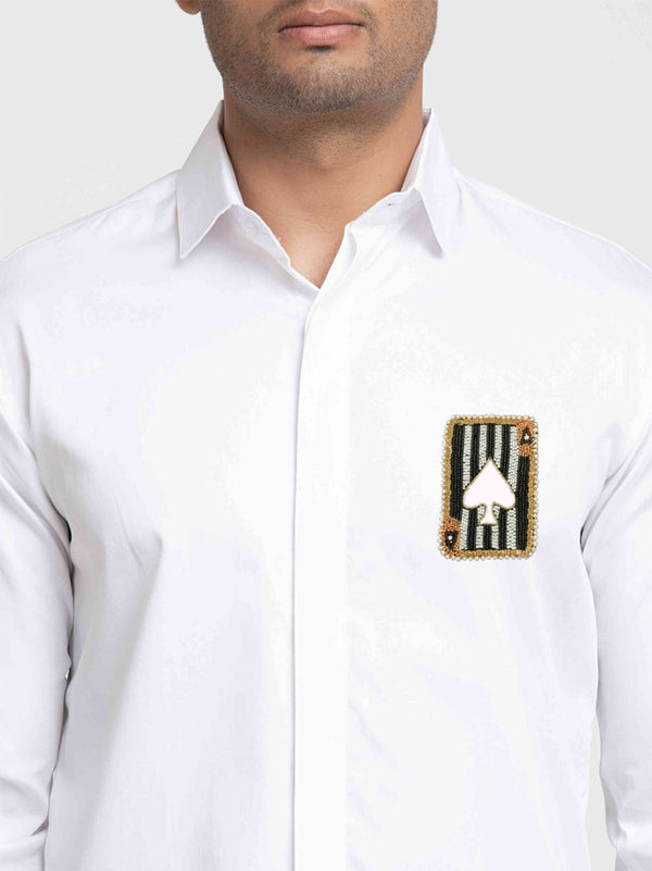 Card Shaped Embroidery Shirt by Hilo Design