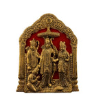Thumbnail for Vintage Gulley Antique White Metal Lord Ram Darbar Idol - Distacart