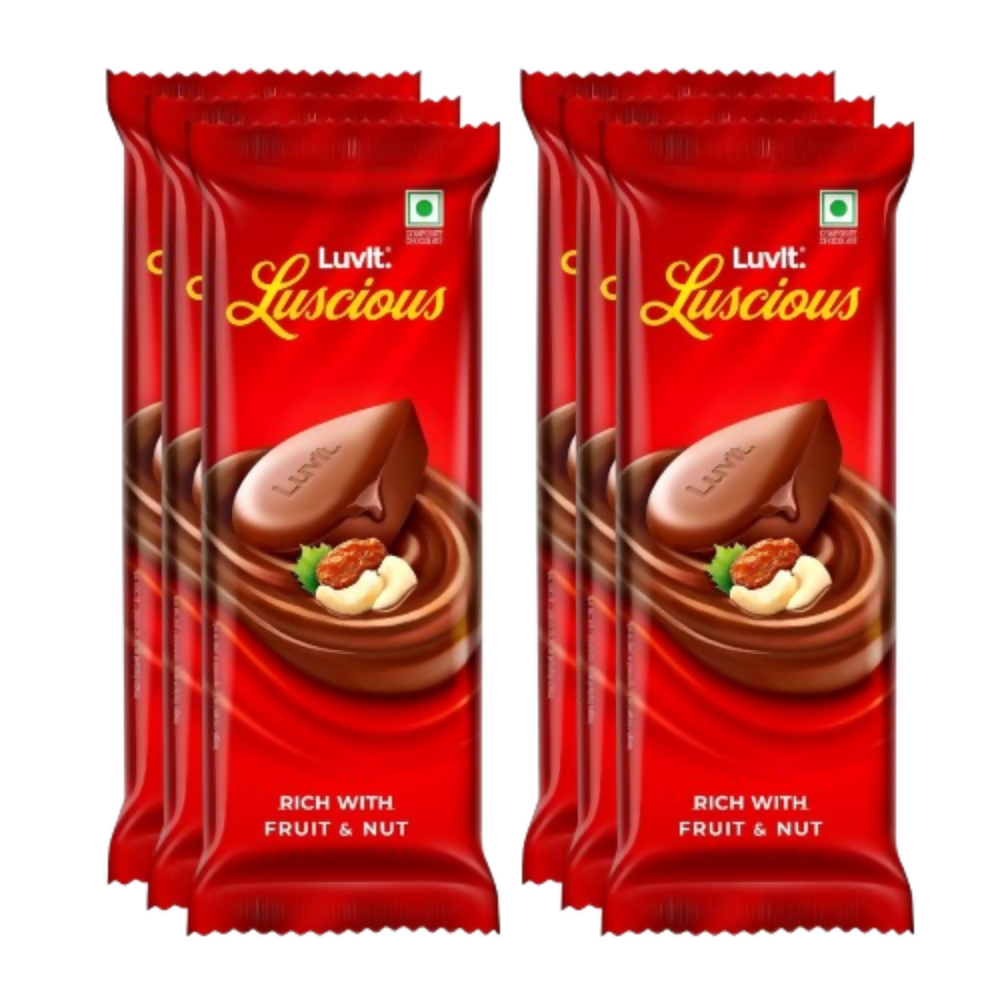 LuvIt. Luscious Fruit & Nut Chocolate Bars - Distacart