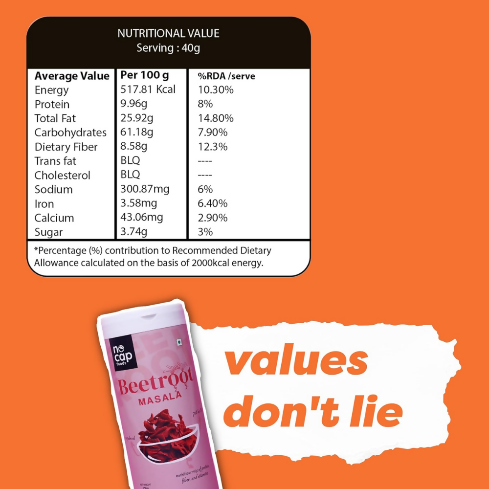 Nocap foods Zero Guilt Healthy Chips - Beetroot Masala - Dista