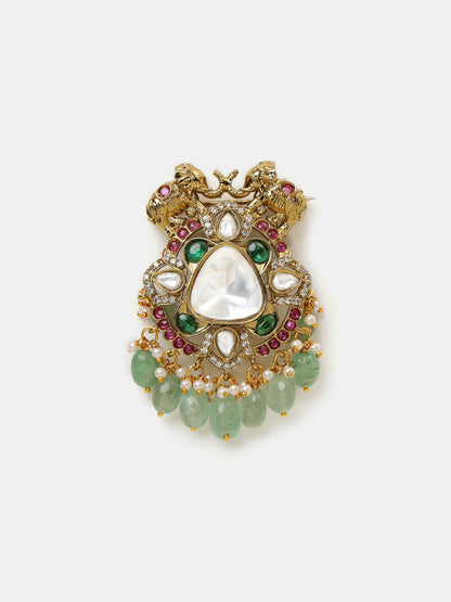 Ruby Raang Mint Emerald Brooch - Distacart