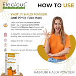 Thumbnail for Elecious Kasturi Haldi Powder for Natural Finish face - Dista