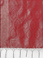 Thumbnail for Astita Lichi Silk Red Saree