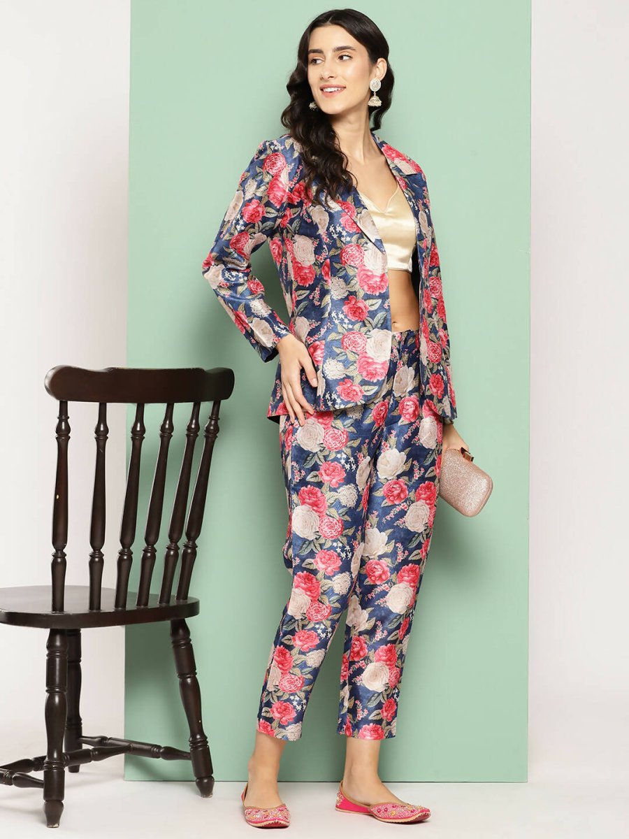 Ahalyaa Women's Traditional Wear Co-ods - Blue - Distacart