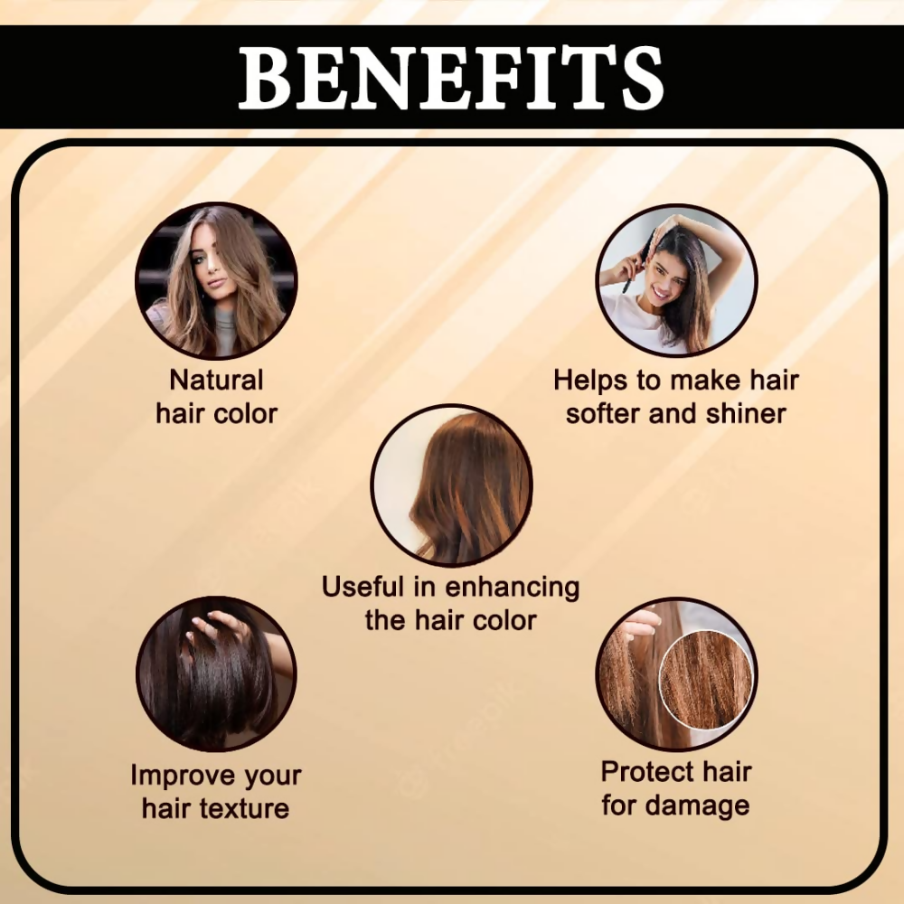 VedicAyurveda Henna Hair Color Naturally Brown - Dista