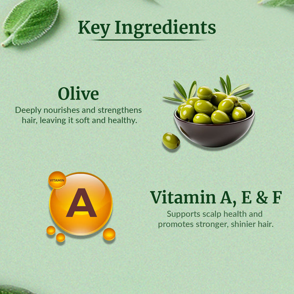 VI-JOHN Naturale Olive Enriched Hair Oil Nourish & Protect with Vitamin A.E & F