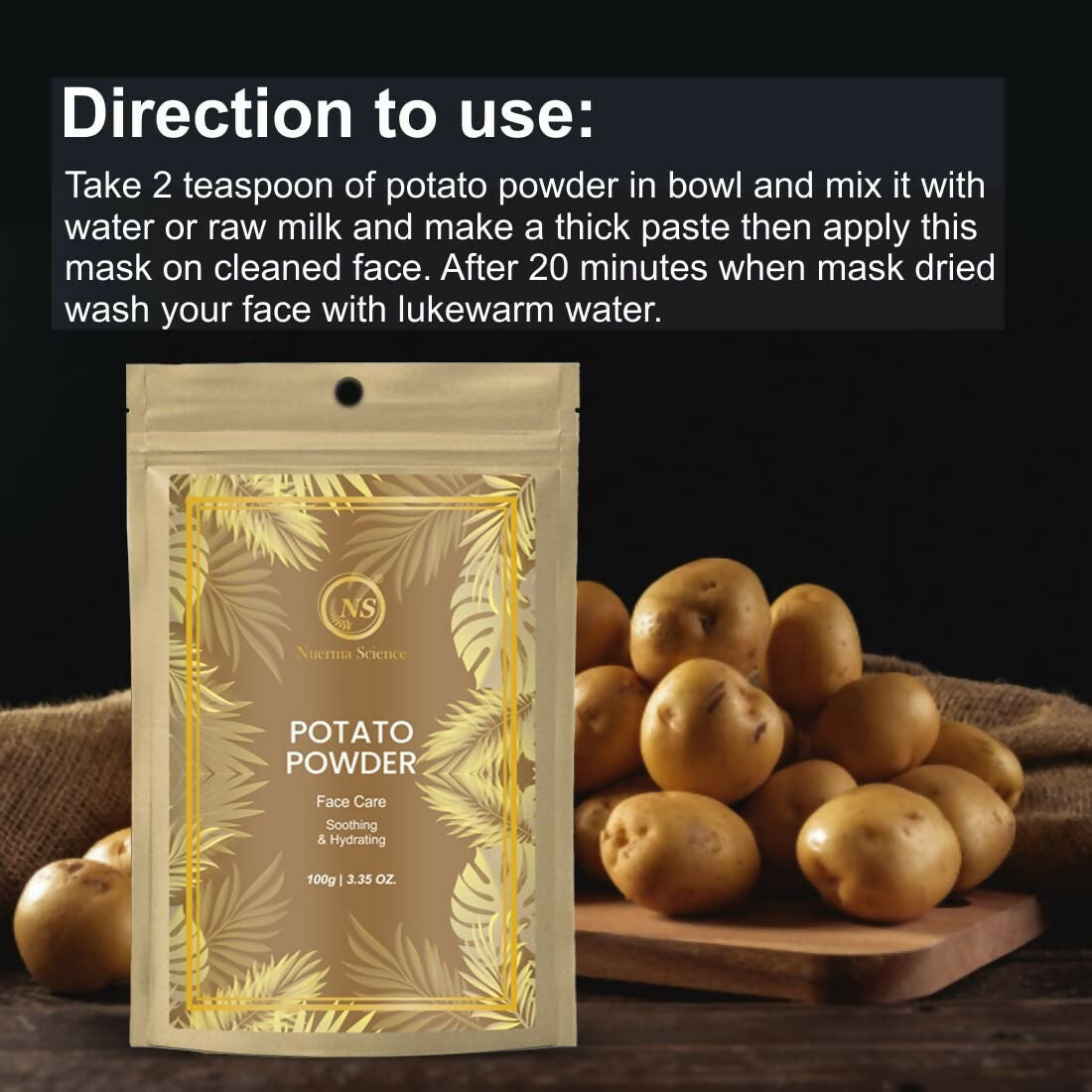 Nuerma Science Natural Potato Powder for Healthy Skin Lightening