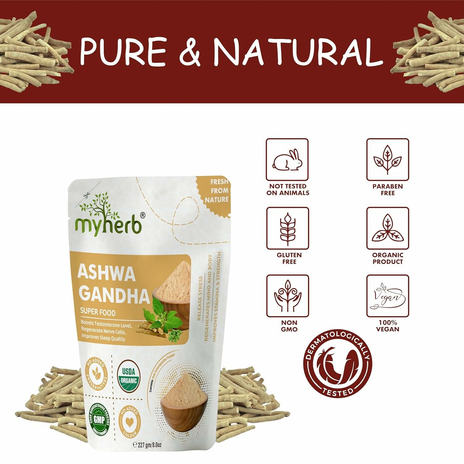 Myherb Pure Natural Organic Ashwagandha Powder - Distacart