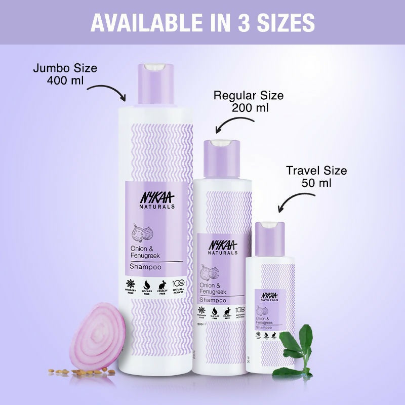 Nykaa Naturals Anti-Hair Fall Shampoo With Onion, Fenugreek - Distacart