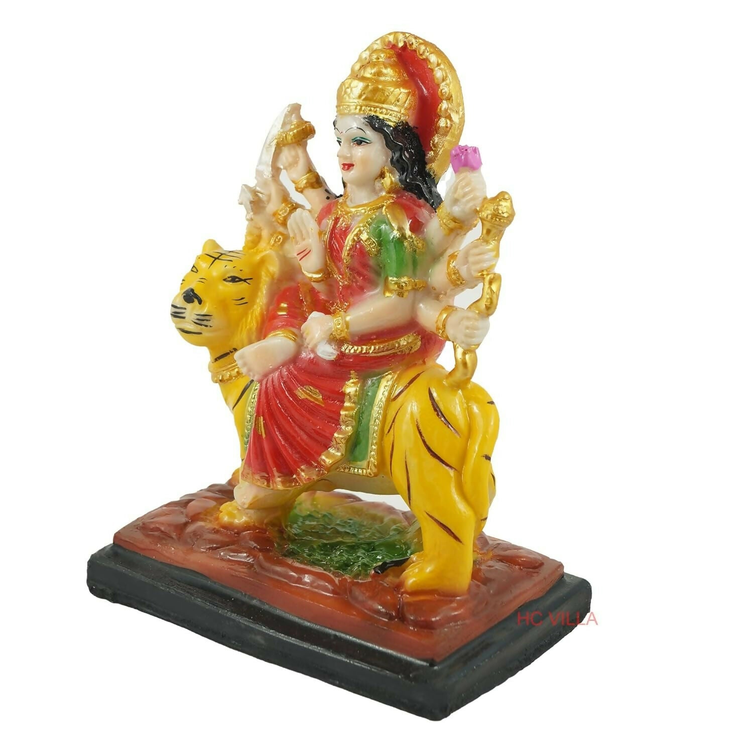 Hc Villa Polyresin Sherawali Mata Durga Maa Murti Statue - Distacart