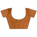 Thumbnail for Joban Fashion Orange Banarasi Soft Lichi Silk Checks & Woven Saree