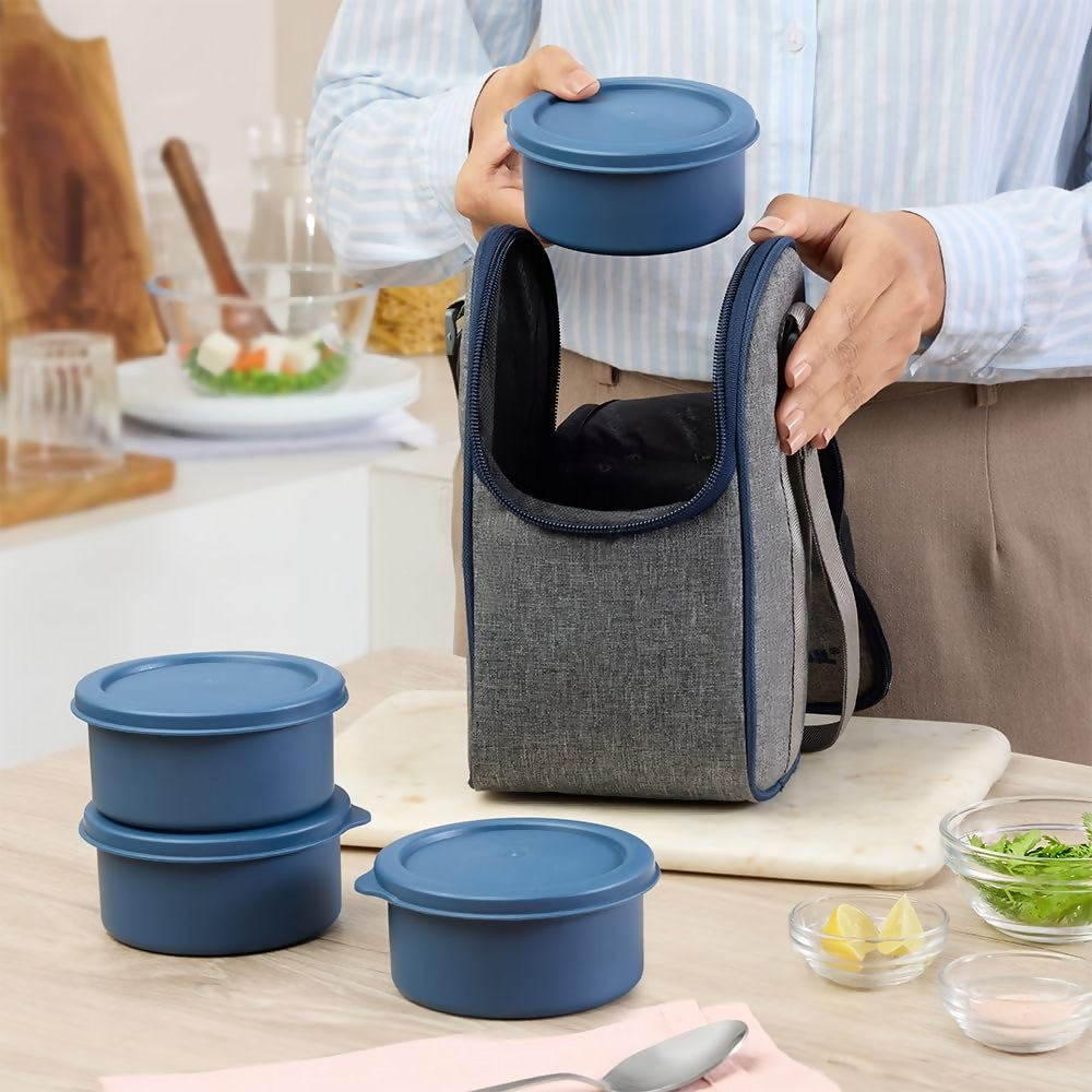 Borosil Carrymore Microwavable Stainless Steel Lunchbox with Bag - Dista