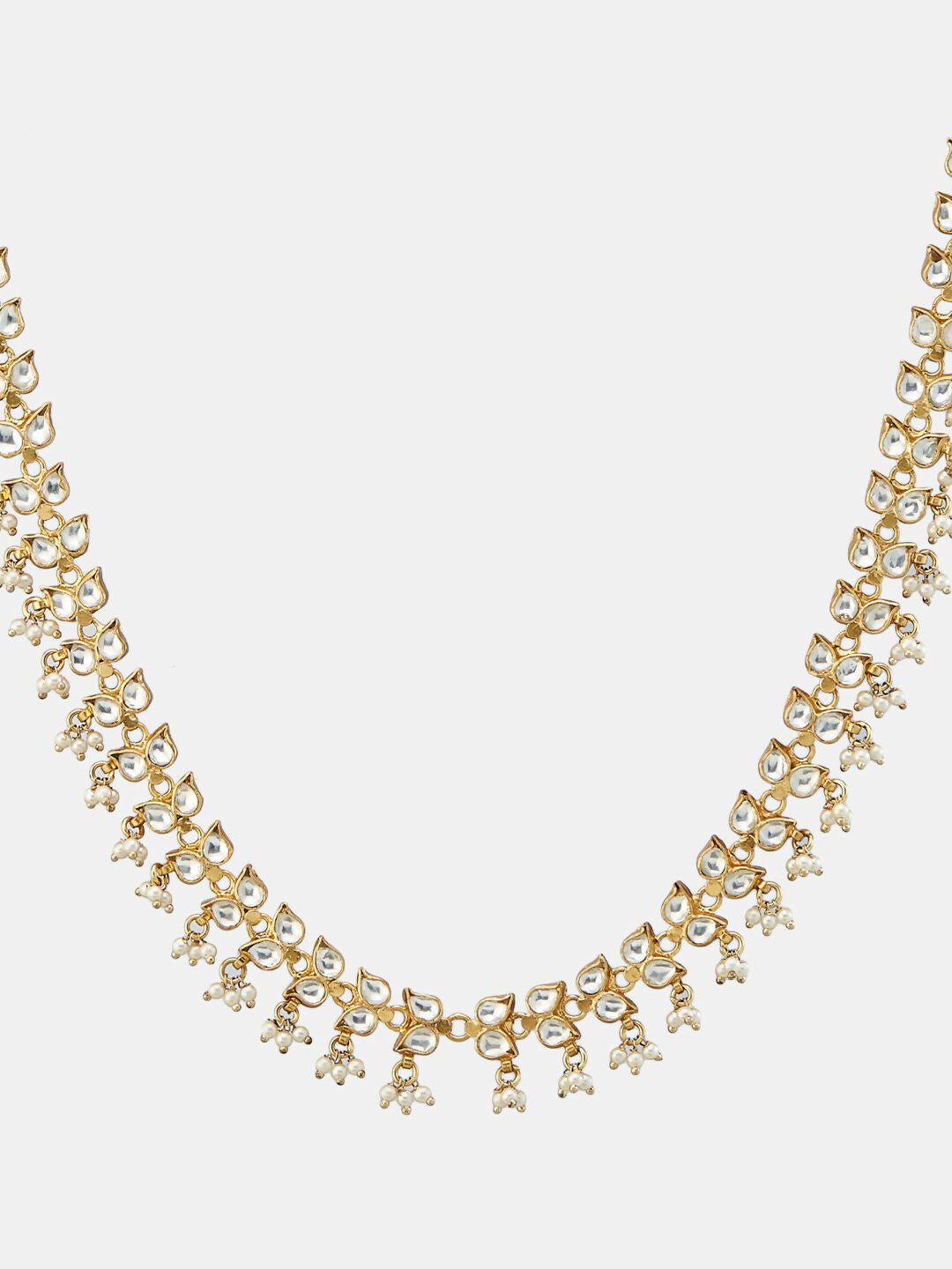 Nuyug 22K Gold-Plated Kundan & Pearl Studded Matha Patti Head Jewellery
