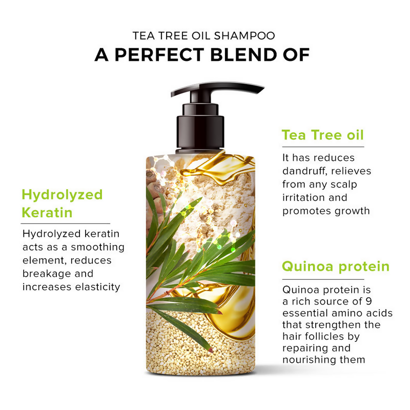 De Fabulous Tea Tree Oil Sulphate Free Shampoo For All Hair Types - Distacart