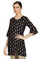 Thumbnail for Anubhutee Women's Black Straight Kurti - Distacart