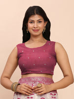 Thumbnail for Astita Linen Cotton Purple Saree