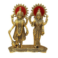 Thumbnail for Rockshok Metal Vishnu Lakshmi Golden Idol - Distacart