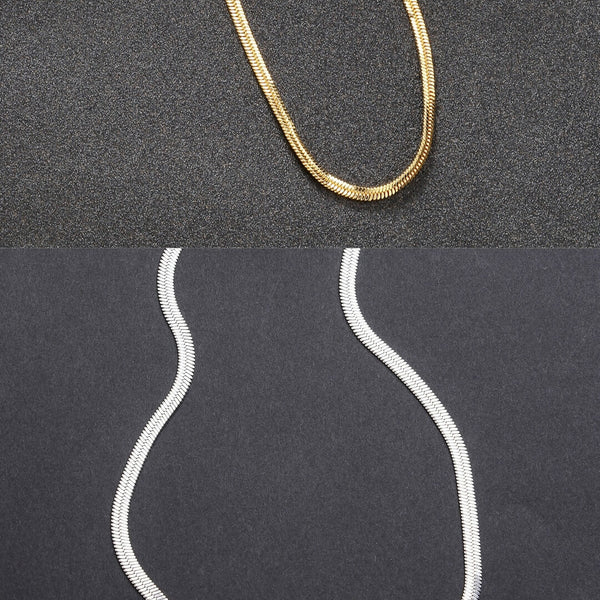 NVR Women's Set of 2 Silver & Gold Rhodium-Plated Minimal Chain - Distacart